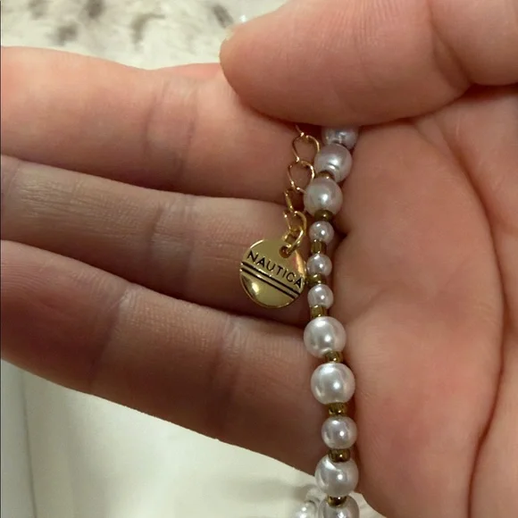 Nautica Gold and Silver Charm Necklace - Picture 3 of 5